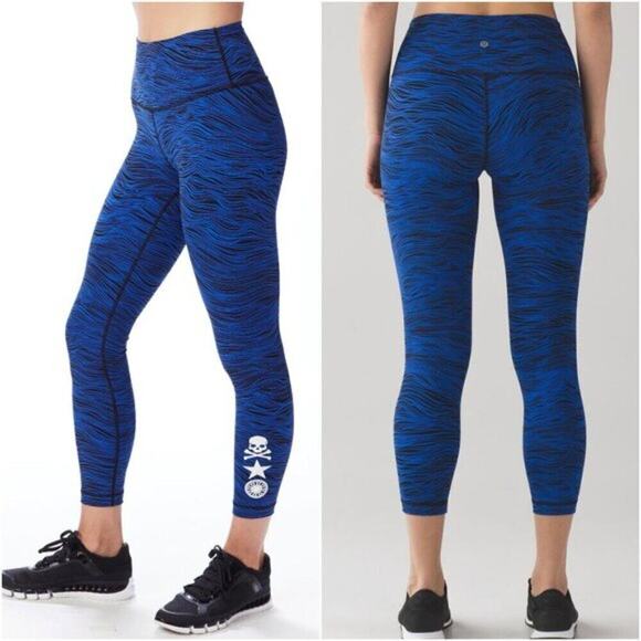 Lululemon x SoulCycle High Times Pant leggings in Life Lines Cerulean Size 12 - Picture 16 of 16